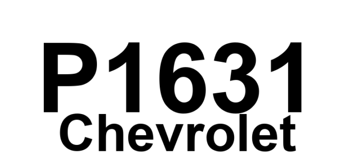 DTC P1631 Chevrolet - Definição em inglês: Theft Deterrent Start Enable Signal Not Correct Definição em Português: Sinal de Ativação do Arranque do Sistema Antifurto - Incorreto