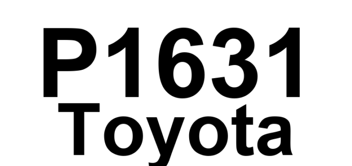 DTC P1631 Toyota - Definição em inglês: Communication Error from ECM to VSC Definição em Português: Erro de Comunicação do ECM para o VSC.