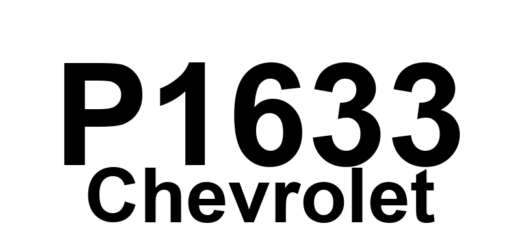 DTC P1633 Chevrolet - Definição em inglês: Ignition Supplement Power (0) Switch Circuit Malfunction Definição em Português: Circuito do Interruptor de Alimentação Suplementar da Ignição - Mau Funcionamento