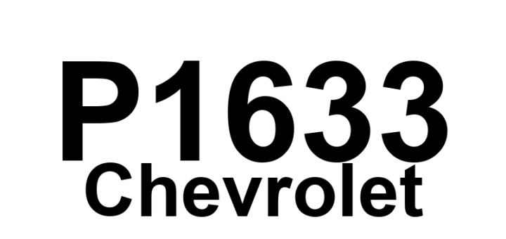 DTC P1633 Chevrolet - Definição em inglês: Ignition Supplement Power (0) Switch Circuit Malfunction Definição em Português: Circuito do Interruptor de Alimentação Suplementar da Ignição - Mau Funcionamento