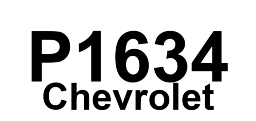 DTC P1634 Chevrolet - Definição em inglês: Improper Ignition 1 Signal Voltage Definição em Português: Tensão inadequada do sinal de ignição 1.