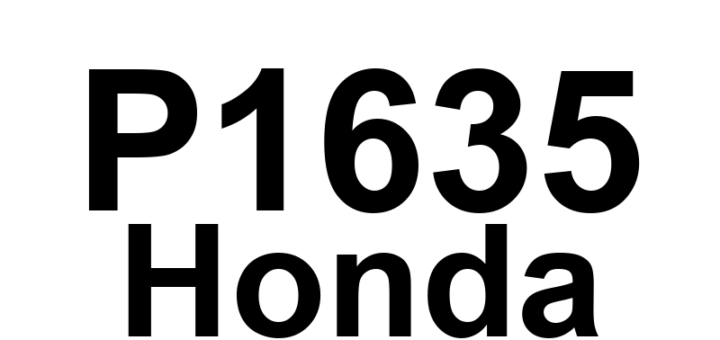 DTC P1635 Honda - Definição em inglês: 5-Volt Reference Voltage 'A' Circuit Malfunction Definição em Português: Circuito de Referência de 5 Volts 'A' - Mau Funcionamento