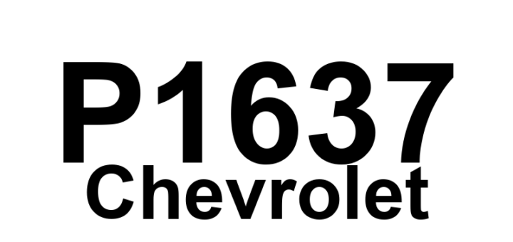DTC P1637 Chevrolet - Definição em inglês: Generator 'L' Terminal Circuit Malfunction Definição em Português: Circuito do terminal 'L' do gerador - Mau funcionamento