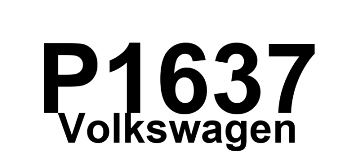 DTC P1637 Volkswagen - Definição em inglês: Data BUS Powertrain Missing Message From Central Electrical Control Definição em Português: Barramento de Dados do Trem de Força - Mensagem Ausente do Controle Elétrico Central