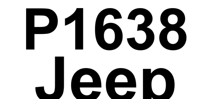 DTC P1638 Jeep - Definição em inglês: Dual Port RAM - Component Internal Failure Definição em Português: RAM de Porta Dupla - Falha Interna do Componente