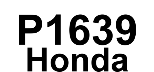 DTC P1639 Honda - Definição em inglês: 5-Volt Reference Voltage 'B' Circuit Malfunction Definição em Português: Circuito de Referência de 5 Volts 'B' - Mau Funcionamento