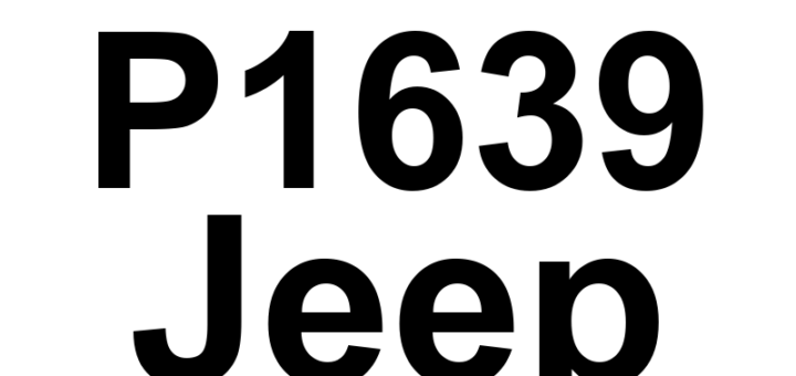 DTC P1639 Jeep - Definição em inglês: TCM Internal-CAN 2 RAM Performance Definição em Português: TCM - Desempenho da RAM Interna-CAN 2