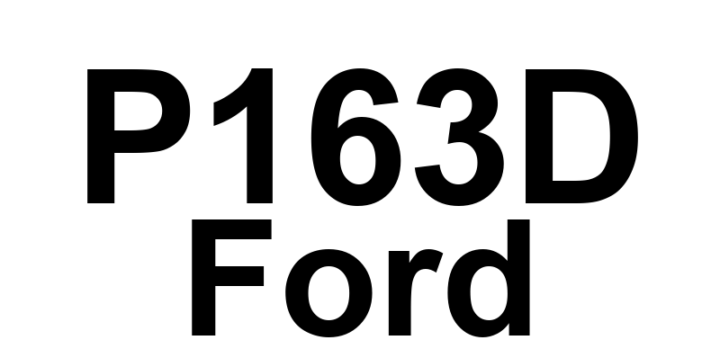 DTC P163D Ford - Definição em inglês: Generator "B" Field Terminal Circuit High Definição em Português: Circuito do Terminal de Campo do Gerador "B" - Alta tensão