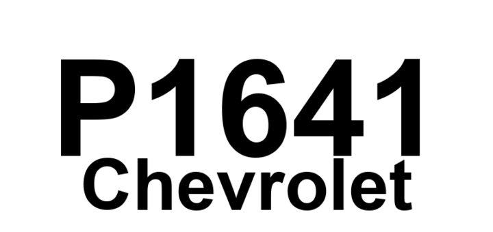 DTC P1641 Chevrolet - Definição em inglês: MIL Control Circuit Malfunction Definição em Português: Circuito de Controle da Luz de Malfunção - Mau Funcionamento