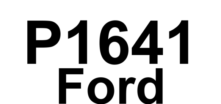 DTC P1641 Ford - Definição em inglês: Fuel System Disabled Or Offline Definição em Português: Sistema de combustível - Desativado ou desligado