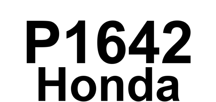DTC P1642 Honda - Definição em inglês: QBATT Battery Signal Circuit Low Input Definição em Português: Circuito de Sinal da Bateria QBATT - Entrada Baixa