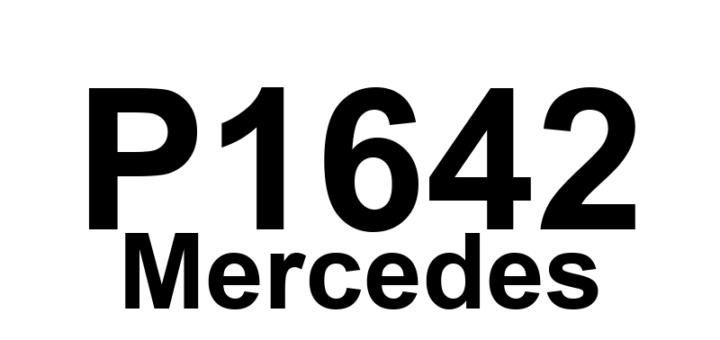DTC P1642 Mercedes - Definição em inglês: Engine control module Incorrect coding MT coded has AT Definição em Português: Módulo de controle do motor - Codificação incorreta (MT codificado como AT)