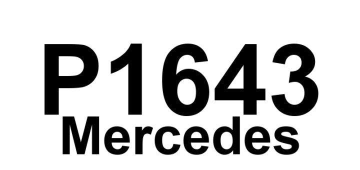 DTC P1643 Mercedes - Definição em inglês: Engine control module Incorrect coding AT coded has MT. Fault in CAN of ETC Definição em Português: Módulo de controle do motor - Codificação incorreta (Câmbio automático codificado como manual). Falha na comunicação CAN do ETC.
