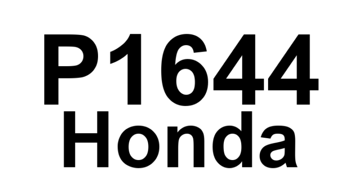 DTC P1644 Honda - Definição em inglês: MOTFSA Signal Circuit Malfunction Definição em Português: Circuito de Sinal do MOTFSA - Mau funcionamento