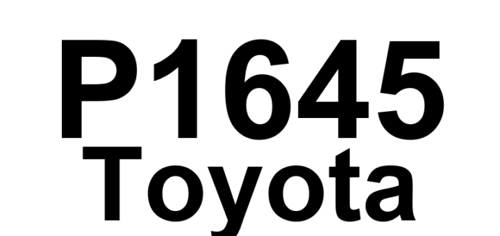 DTC P1645 Toyota - Definição em inglês: Body ECU Malfunction Definição em Português: Unidade de Controle da Carroceria - Mau Funcionamento