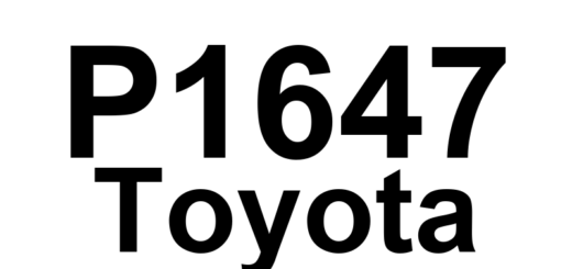DTC P1647 Toyota - Definição em inglês: CAN Communication Malfunction Definição em Português: Comunicação CAN - Mau funcionamento