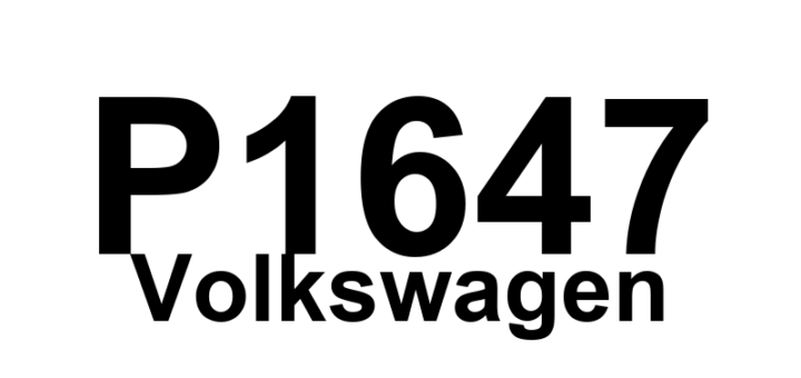 DTC P1647 Volkswagen - Definição em inglês: Please Check Coding of the ECUs in the Data Bus Powertrain Definição em Português: Verifique a codificação das ECUs no barramento de dados do trem de força.