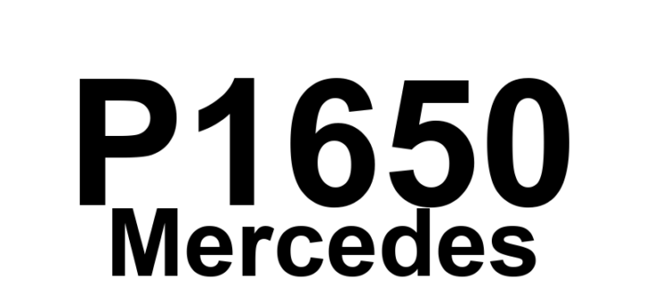 DTC P1650 Mercedes - Definição em inglês: Starter malfunction detected Definição em Português: Motor de partida - Mau funcionamento detectado
