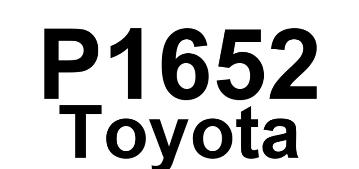 DTC P1652 Toyota - Definição em inglês: IACV Control Circuit Malfunction Definição em Português: Circuito de Controle da Válvula IAC - Mau Funcionamento