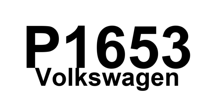 DTC P1653 Volkswagen - Definição em inglês: Please Check DTC Memory of the ABS Control Module Definição em Português: Verifique a memória de códigos de falha do módulo de controle do ABS.