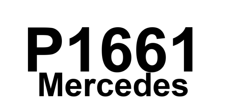 DTC P1661 Mercedes - Definição em inglês: Injector voltage 1 malfunction detected Definição em Português: Tensão do injetor 1 - Mau funcionamento detectado.