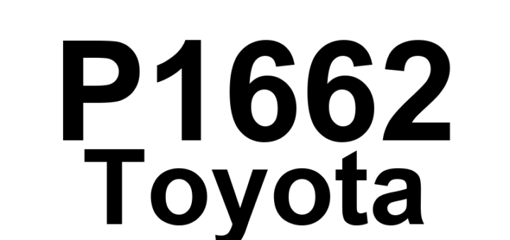 DTC P1662 Toyota - Definição em inglês: Exhaust Bypass Valve Control Circuit Malfunction Definição em Português: Circuito de Controle da Válvula de Desvio do Escape - Mau funcionamento.