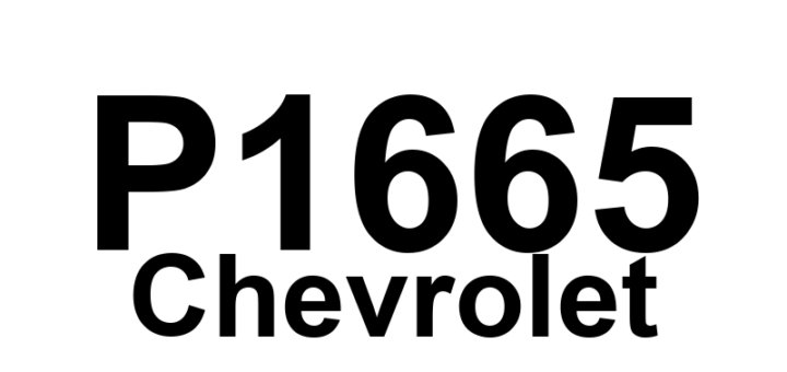 DTC P1665 Chevrolet - Definição em inglês: EVAP Vent Solenoid Control Circuit Malfunction Definição em Português: Circuito de Controle do Solenoide de Ventilação EVAP - Mau Funcionamento