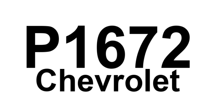 DTC P1672 Chevrolet - Definição em inglês: Low Oil Level Lamp Control Circuit Malfunction Definição em Português: Circuito de Controle da Lâmpada de Nível Baixo de Óleo - Mau funcionamento