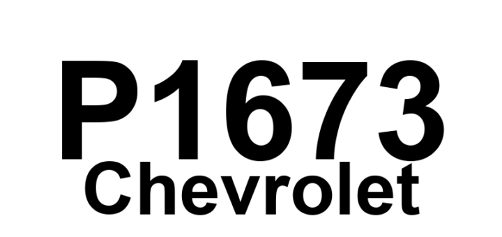 DTC P1673 Chevrolet - Definição em inglês: Engine Hot Lamp Control Circuit Malfunction Definição em Português: Circuito de Controle da Luz de Motor Quente - Mau Funcionamento