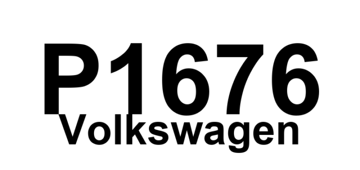 DTC P1676 Volkswagen - Definição em inglês: Drive by Wire-MIL Circuit Electrical Malfunction Definição em Português: Sistema Drive by Wire - Mau funcionamento elétrico no circuito MIL