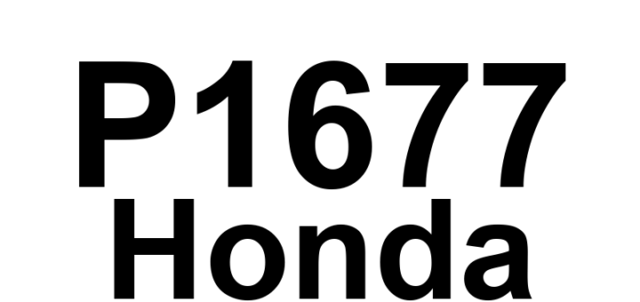 DTC P1677 Honda - Definição em inglês: TCM A/T FI Data Line Circuit Malfunction Definição em Português: Circuito de Linha de Dados FI da TCM A/T - Mau Funcionamento