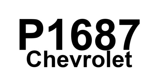DTC P1687 Chevrolet - Definição em inglês: Fuel Injector Control Module Driver Stuck On Definição em Português: Módulo de Controle do Injetor de Combustível - Driver Travado Ligado