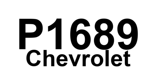 DTC P1689 Chevrolet - Definição em inglês: Traction Control Delivered Torque Output Circuit Definição em Português: Circuito de Saída de Torque Entregue do Controle de Tração