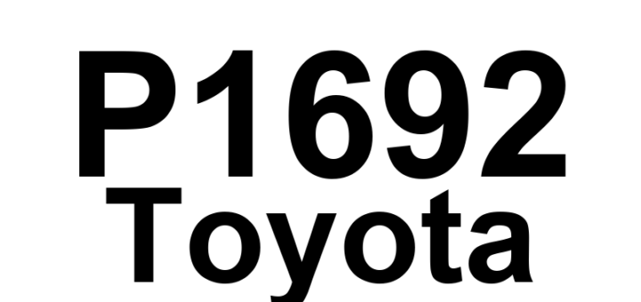 DTC P1692 Toyota - Definição em inglês: Oil Control Valve Circuit Malfunction (Open) Definição em Português: Circuito da Válvula de Controle de Óleo - Mau Funcionamento (Aberto)