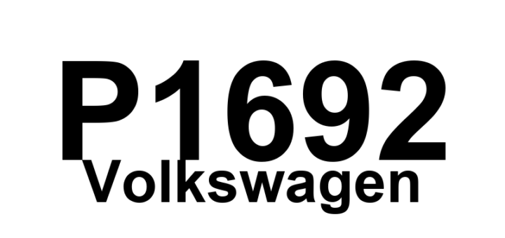DTC P1692 Volkswagen - Definição em inglês: Malfunction Indication Light Short to Ground Definição em Português: Luz de Indicação de Mau Funcionamento - Curto para o Terra