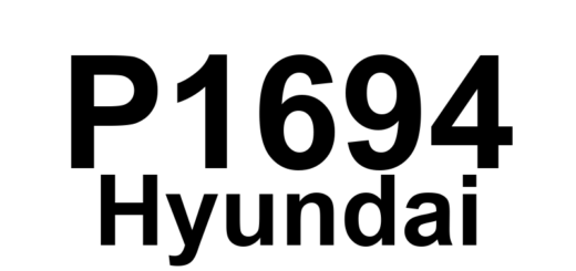DTC P1694 Hyundai - Definição em inglês: ECM Signal Error Definição em Português: Erro de Sinal do ECM