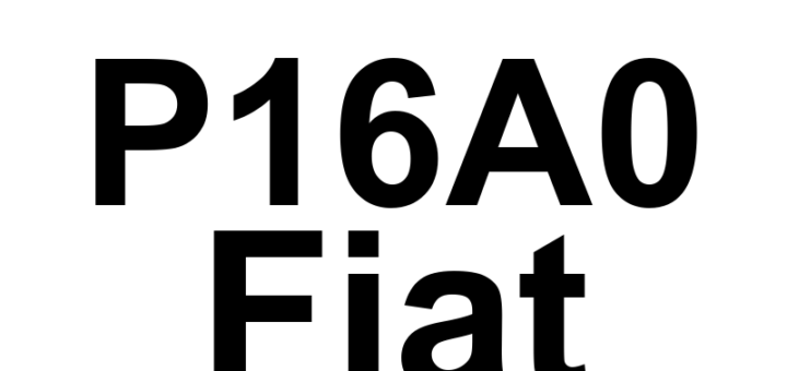 DTC P16A0 Fiat - Definição em inglês: ETC Motor Error Position Definição em Português: Erro de Posição do Motor ETC