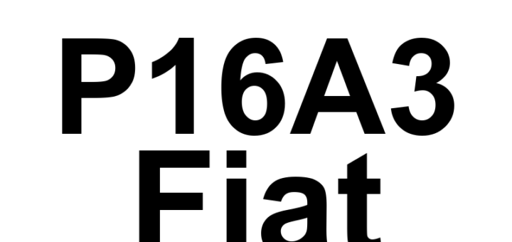 DTC P16A3 Fiat - Definição em inglês: ETC Motor Self-Learning-Mechanical Throttle Closure Definição em Português: Motor ETC - Autoaprendizado de fechamento mecânico do acelerador