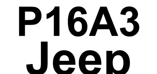 DTC P16A3 Jeep - Definição em inglês: ETC Motor Self-Learning (Mechanical Throttle Closure) Definição em Português: Aprendizagem Automática do Motor do ETC (Fechamento Mecânico do Acelerador)