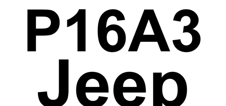 DTC P16A3 Jeep - Definição em inglês: ETC Motor Self-Learning (Mechanical Throttle Closure) Definição em Português: Aprendizagem Automática do Motor do ETC (Fechamento Mecânico do Acelerador)