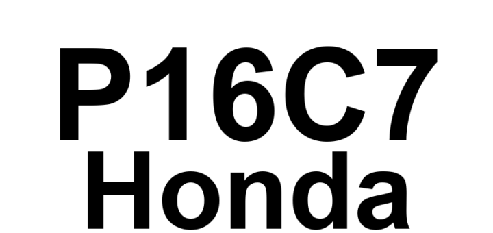 DTC P16C7 Honda - Definição em inglês: Rear Engine Mount Actuator Control Circuit High Current Definição em Português: Atuador do Suporte Traseiro do Motor - Corrente Alta no Circuito de Controle