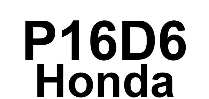 DTC P16D6 Honda - Definição em inglês: IMA-CAN Malfunction (Internal Malfunction) (HYBRID MODELS) Definição em Português: Pane na IMA-CAN - Falha Interna (MODELOS HÍBRIDOS)