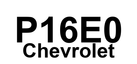 DTC P16E0 Chevrolet - Definição em inglês: Engine Performance - No Torque Detected Definição em Português: Desempenho do Motor - Nenhum Torque Detectado.