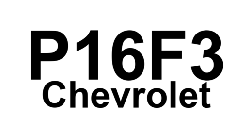 DTC P16F3 Chevrolet - Definição em inglês: Control Module Redundant Memory Performance Definição em Português: Módulo de Controle - Desempenho da Memória Redundante