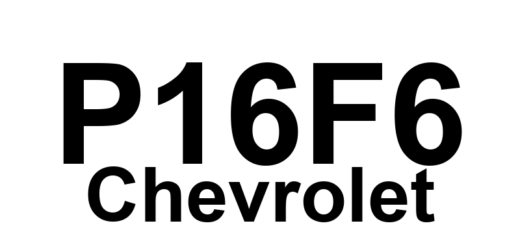 DTC P16F6 Chevrolet - Definição em inglês: Control Module Range State Command Definição em Português: Módulo de Controle - Comando de Estado de Alcance