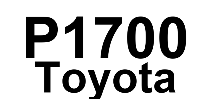 DTC P1700 Toyota - Definição em inglês: Vehicle Speed Sensor '2' Circuit Malfunction Definição em Português: Sensor de Velocidade do Veículo '2' - Mau Funcionamento do Circuito