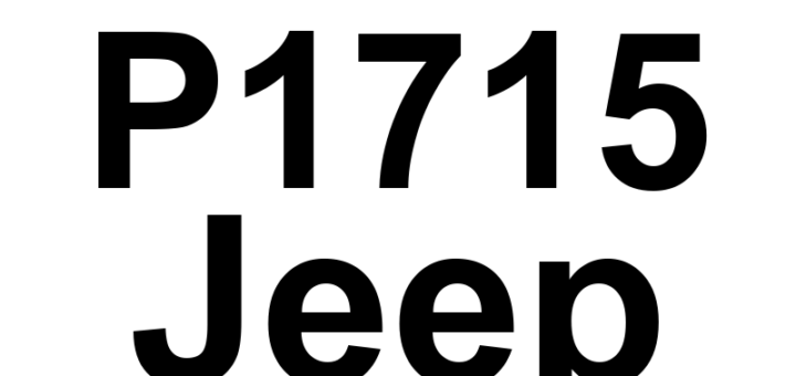 DTC P1715 Jeep - Definição em inglês: A/T Pulse Generator Assembly Circuit Malfunction Definição em Português: Circuito do Conjunto Gerador de Pulsos da Transmissão - Mau Funcionamento