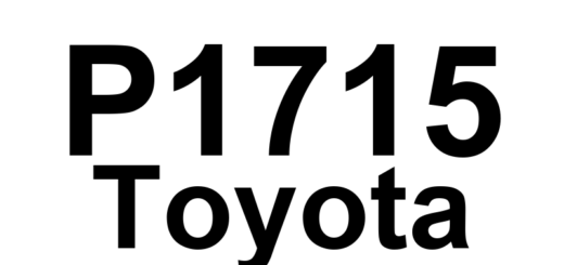 DTC P1715 Toyota - Definição em inglês: Rear Wheel Sensor Circuit Malfunction (Rear Speed Sensor) Definição em Português: Sensor da Roda Traseira - Mau Funcionamento no Circuito (Sensor de Velocidade Traseiro)