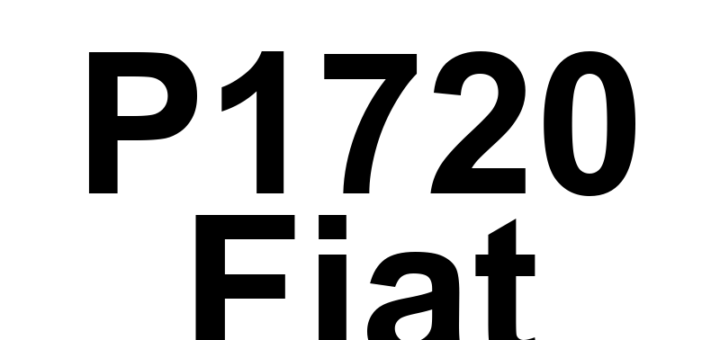 DTC P1720 Fiat - Definição em inglês: Output Speed Sensor-Wheel Speed Rationality Definição em Português: Sensor de Velocidade de Saída - Racionalidade da Velocidade da Roda