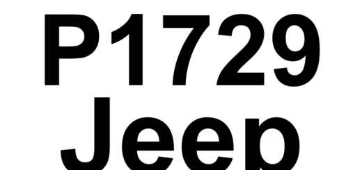 DTC P1729 Jeep - Definição em inglês: Transmission Ratio Control Circuit Definição em Português: Circuito de Controle da Relação de Transmissão - Problema detectado
